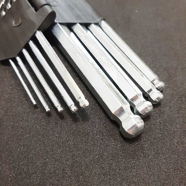 Hex Key Kunci L Set 9 Piece Ball Point Chrome Vanadium Steel Besi