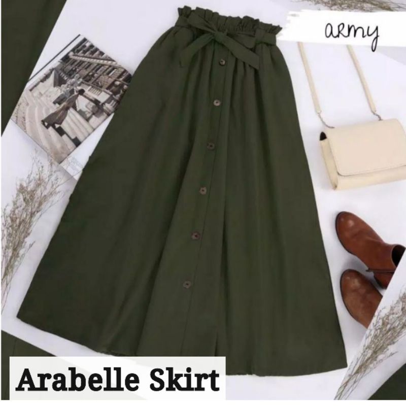 ALEEYA Rok Suede Kancing / Arabelle Button Maxi Skirt Suede (2102)