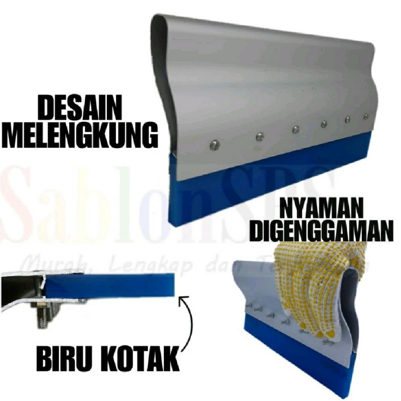 GAGANG RAKEL ALUMUNIUM MODEL S ERGONOMIS 27CM SET RAKEL BIRU KOTAK 9MM