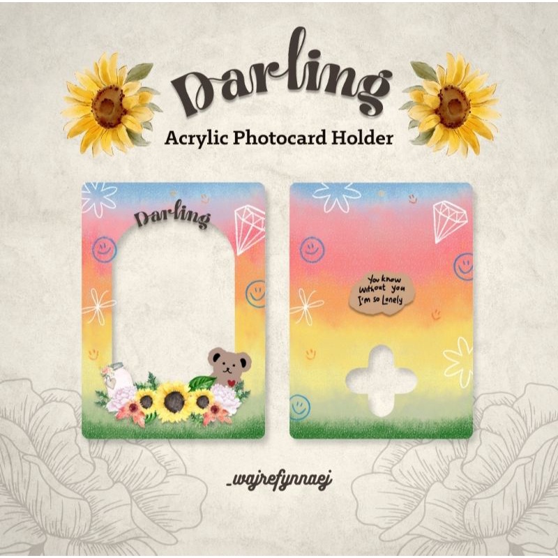 PHOTOCARD HOLDER ACRYLIC - SEVENTEEN DARLING