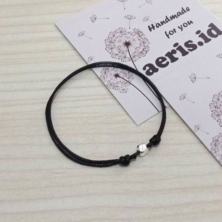 Gelang Simpel Silver Cube / Round