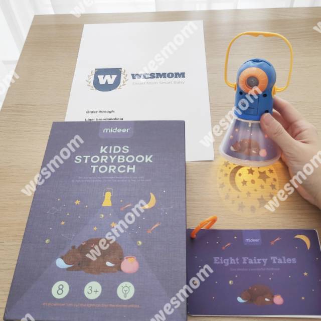 WESMOM MIDEER KIDS STORYBOOK TORCH: 8 STORIES