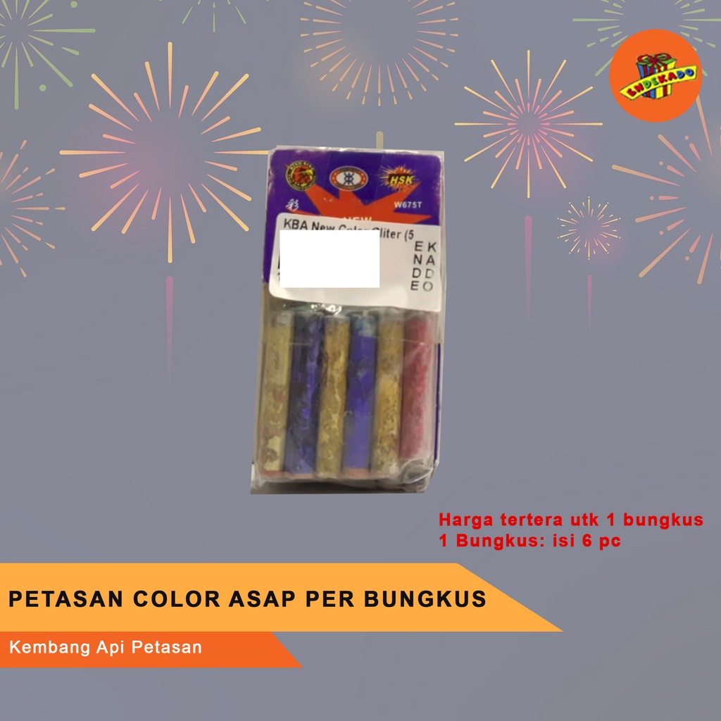 PETASAN COLOR ASAP PER BUNGKUS - Kembang Api Petasan