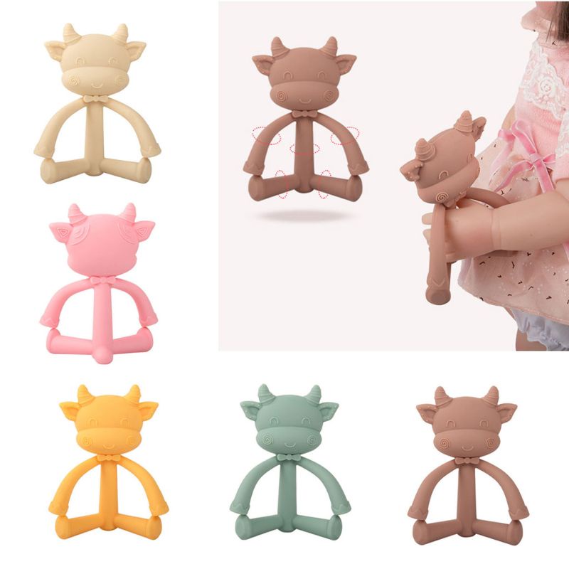 Mary Mainan Teether Silikon Food Grade BPA Free Motif Kartun Untuk Bayi