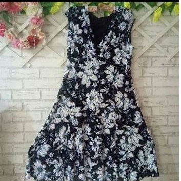 DRESS BUNGA PUTIH BIG SIZE ORIGINAL / BIG MINI DRESS BRANDED