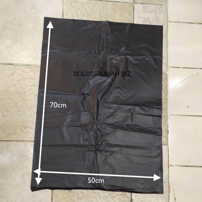 10pcs Kantong Plastik HDPE Sampah 50x70 kresek hitam 50 x 70 cm bag - 50x70