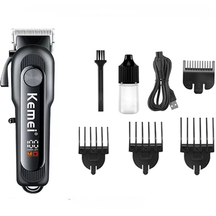 Kemei Hair Clipper KM-1132 Alat Cukur Rambut Digital LCD Turbo