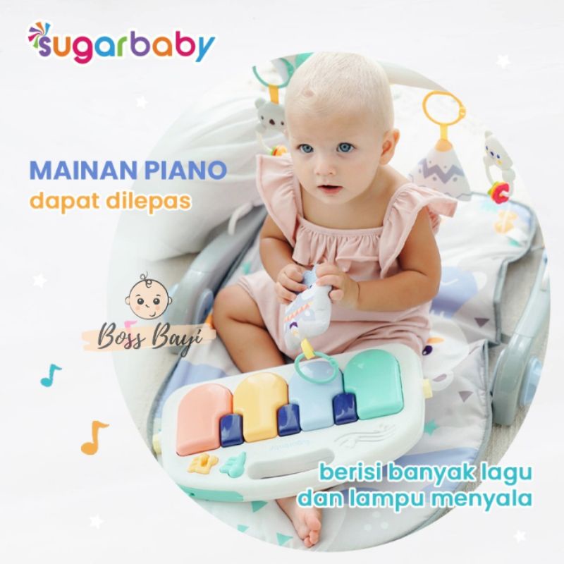 SUGARBABY - 2in1 Baby Walker + Playmat / Dua Fungsi Alat Bantu Jalan dan Alas Bermain Bayi