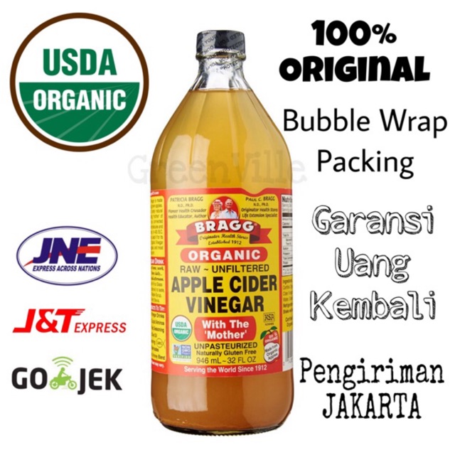 Bragg Apple Cider Vinegar 946ml Cuka Apel Organik