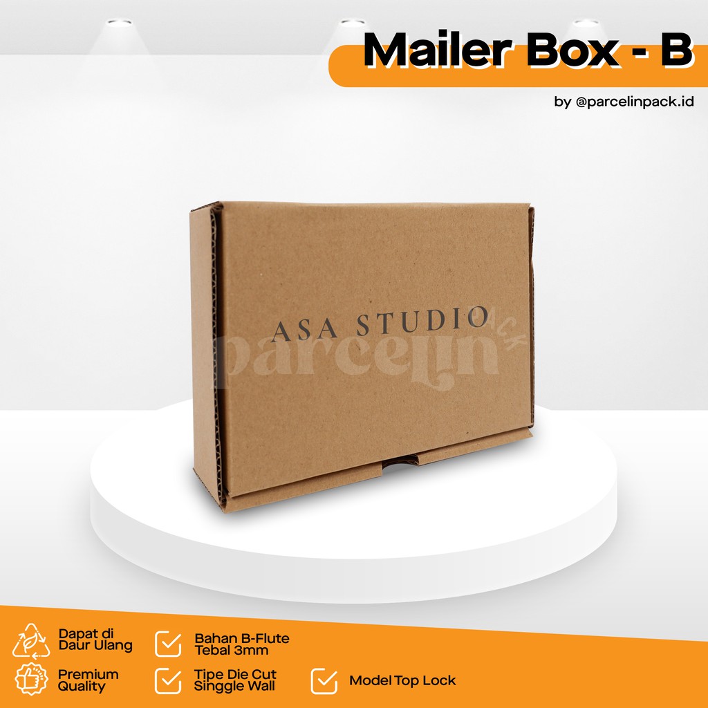 

[POLOS 21x15x6cm] KARDUS BOX PACKING ONLINE SHOP / MAILER BOX MB-B / KARDUS COKLAT / TERMURAH