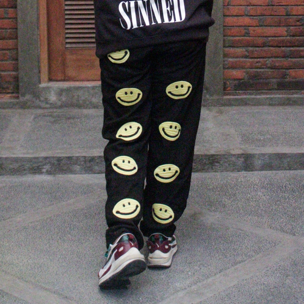 Jaket vintage celana kaos varsity sukajan hoodie crewneck second Kapital Smile Pattern CPFM