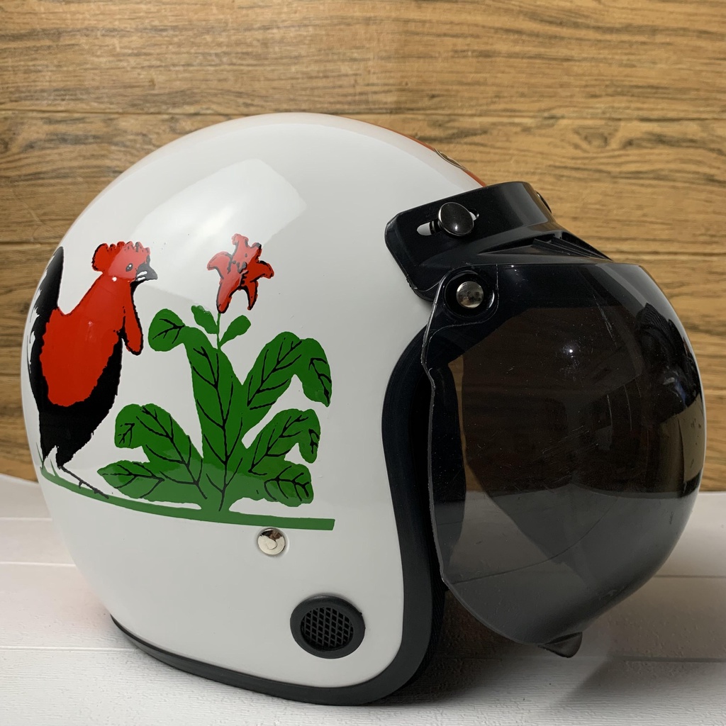 Helm Bogo Motif Gravity Simple Dewasa Pria Wanita Sni Kekinian