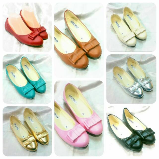 

Flatshoes pita tumpuk kulit