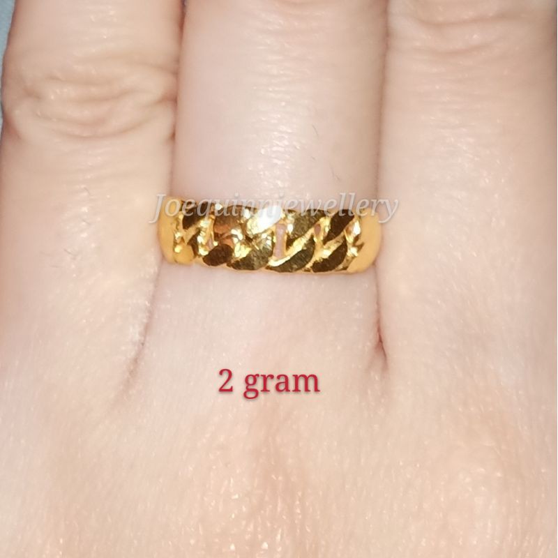 cincin ukir rante emas muda 2 gram