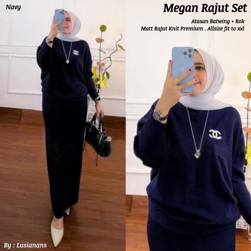 O2 Fashion / Megan set knit / bisa cod / stelana bahan knit impot halus dan adem