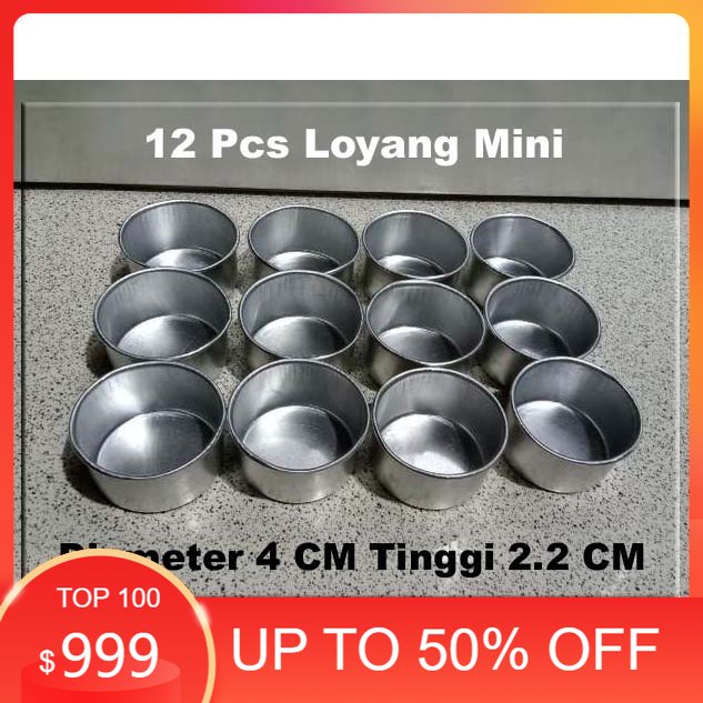 12 Pcs Cetakan Tart Mini / Cetakan Tartlet / Cetakan Kue Mini +bonus