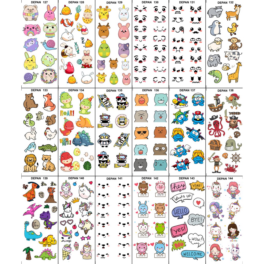 

Edible Stamp / Sticker Makanan 127 - 144