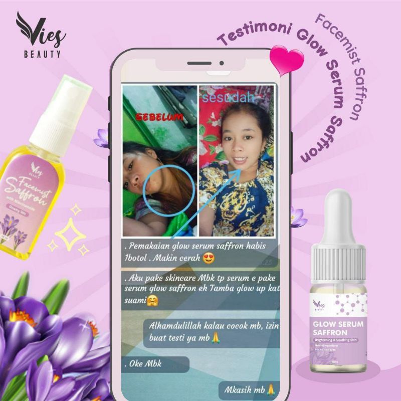 ( BPOM ) Facemist saffron By Vies/ Face mist safron / Beauty water / saffron facemist / Face mist saffron / Rose /