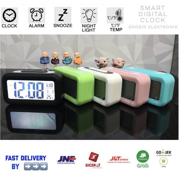 Jam Meja Digital Weker Keren Smart Alarm Clock Souvenir 1019