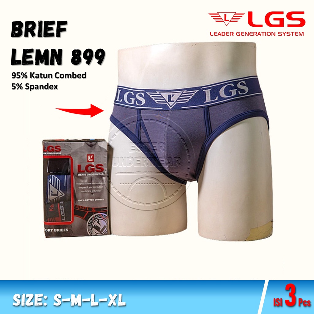 Celana Dalam LGS 899 ISI 3Pcs | Brief LGS SPORT