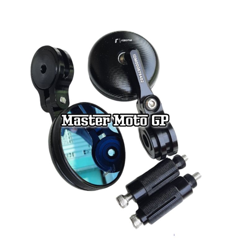 spion jalu 2186 full cnc Rizoma bar end mirror rizoma full cnc black - silver vario beat scoopy vespa scooter retro fino fazzio