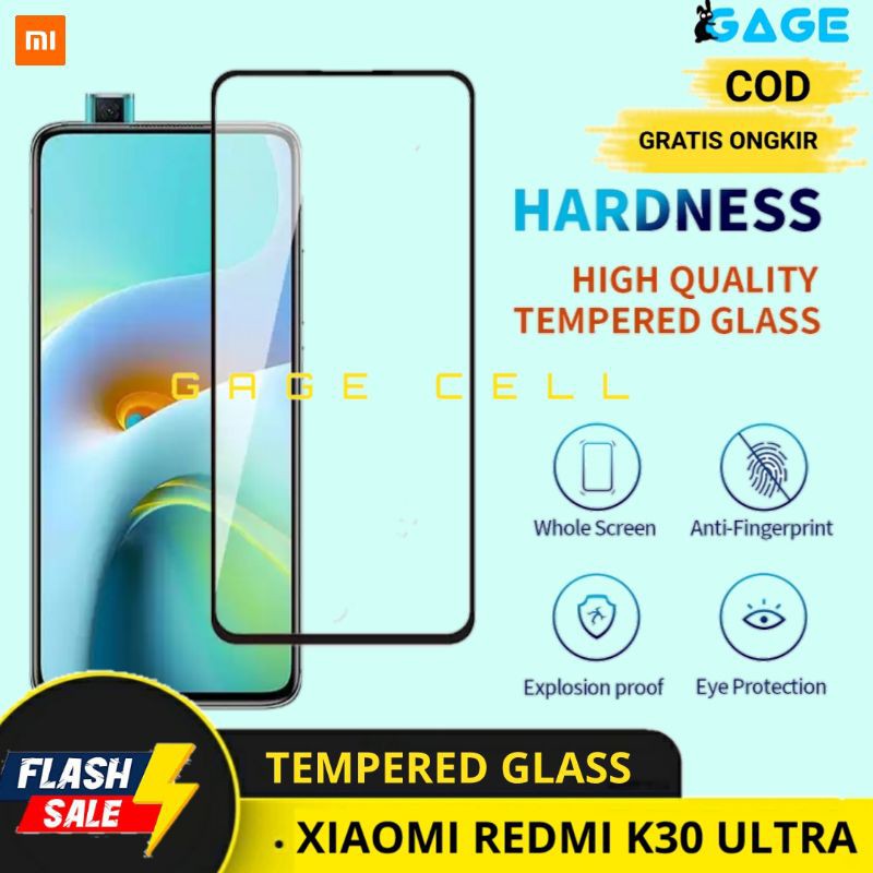 PREMIUM TEMPERED GLASS TG ANTI GORES FULL LAYAR XIAOMI REDMI K30 ULTRA SCREEN PROTECTOR FULL COVER