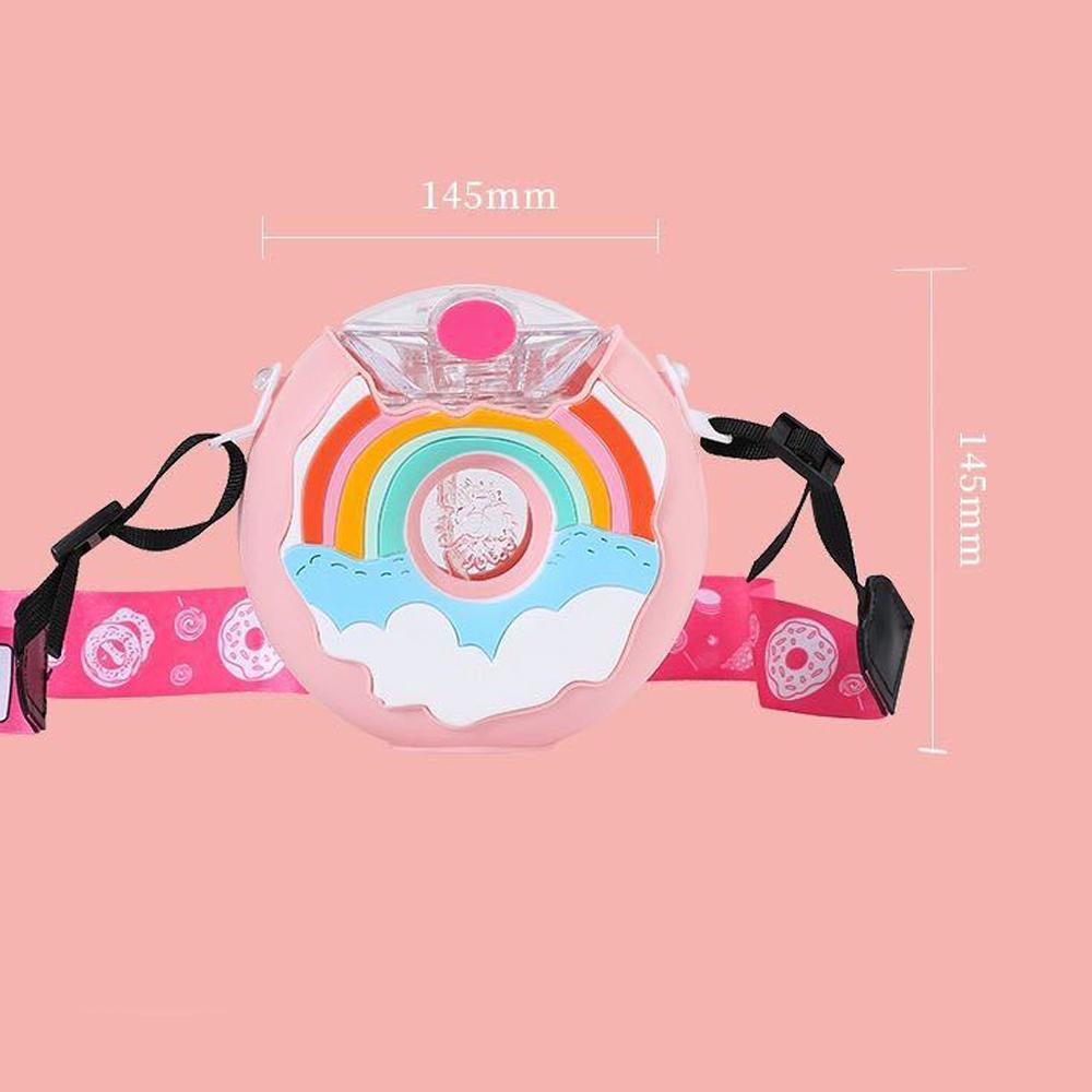 NEEDWAY Botol Air Minum Bayi Poratable Anak Ice Cream Donut Rainbow Anti Bocor Children Training Cup