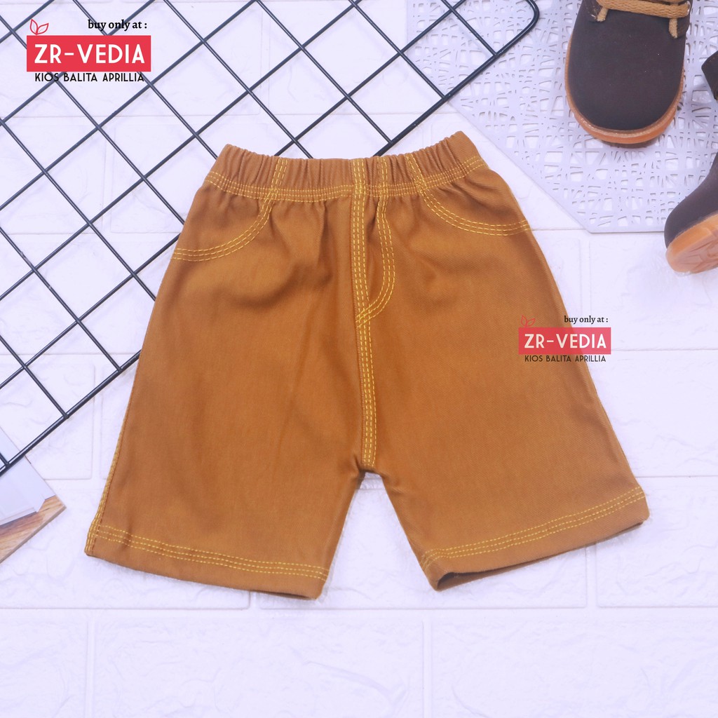 Short Jegging Kids uk 2-4 Tahun / Celana Pendek Jeans Anak Laki Perempuan Pants Murah Tebal Polos