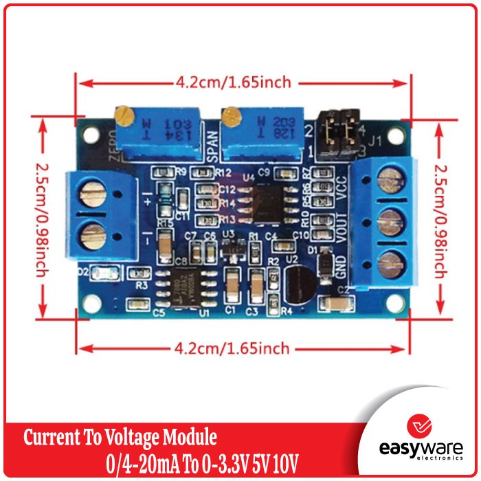 Current to Voltage module 0-20mA 4 -20mA to 0-3.3V0-5V0-10V