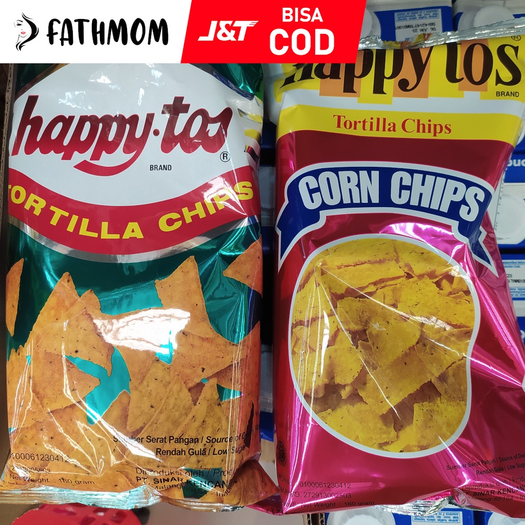 

HAPPYTOS Snack Tortilla Chips Merah, Hijau Pack 160gr