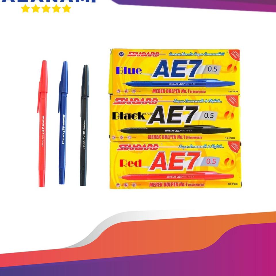 

Terbaru TGQSU Pulpen Ballpoint Standard AE 7 0.5 Hitam Biru Murah Pen 37 Jual