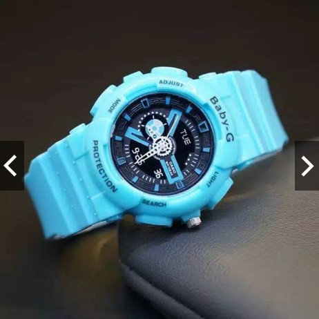 (G_W)Jam Tangan Wanita Baby-G New Crono Hiasan D8