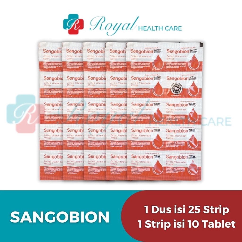 SANGOBION STRIP 10 TABLET Berkontribusi Dalam Pembentukan Sel-sel Darah