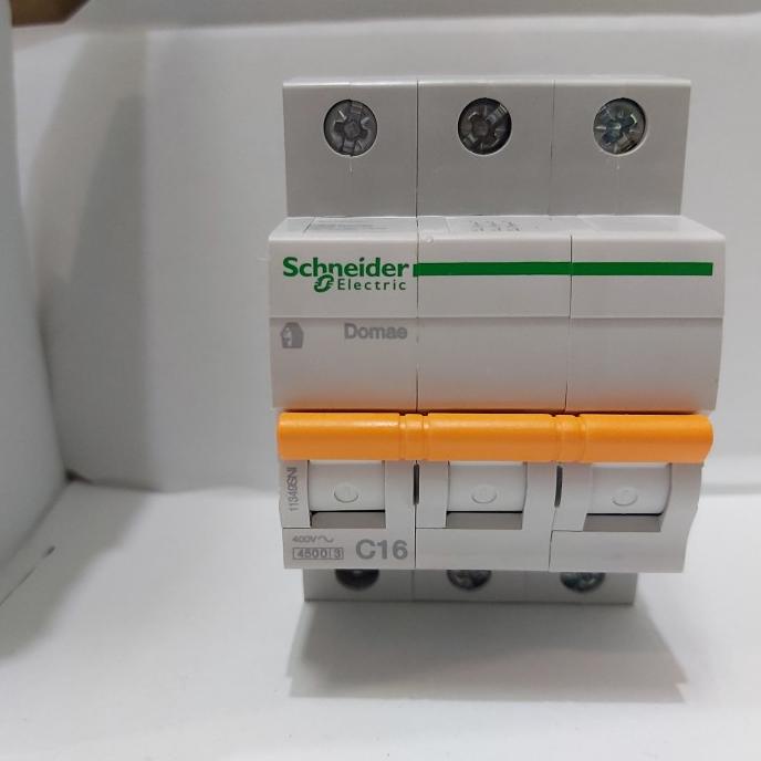 Mcb Schneider Domae 3 Phase 16 Ampere (Asli)