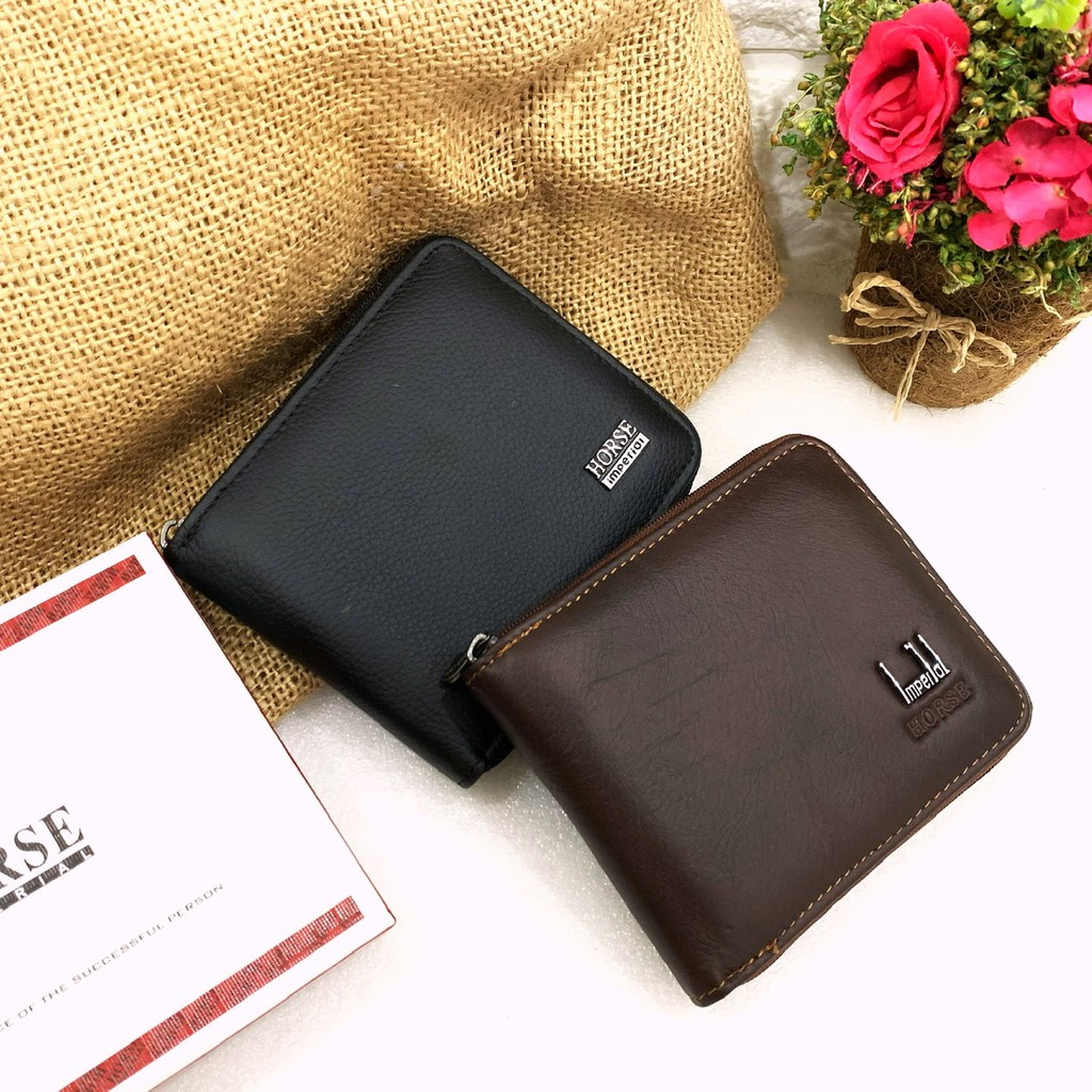 DOMPET PRIA SLETING MUTAR IMPERIAL HORSE ASLI SAPI 100% DOMPET LIPAT