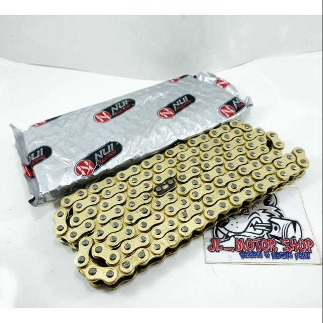 Rantai 428 H 120L Gold Nui Racing - Rantai Rante Emas Gold 428H 120 L Nui