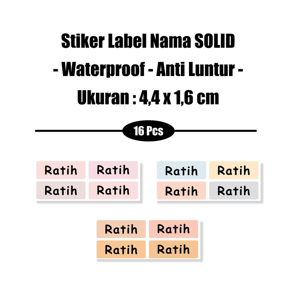 

Stiker Nama Wall Color Custom Waterproof
