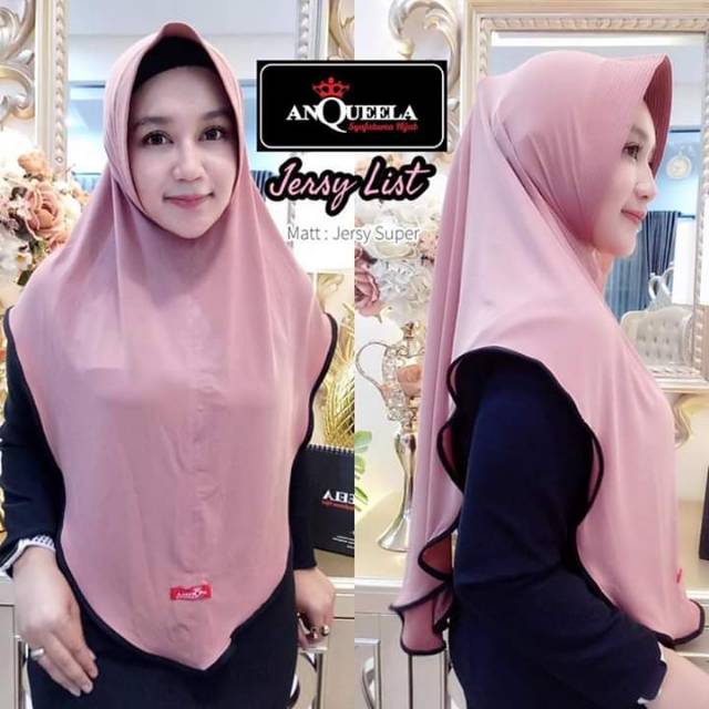 Jilbab jersey list ori by Anquella