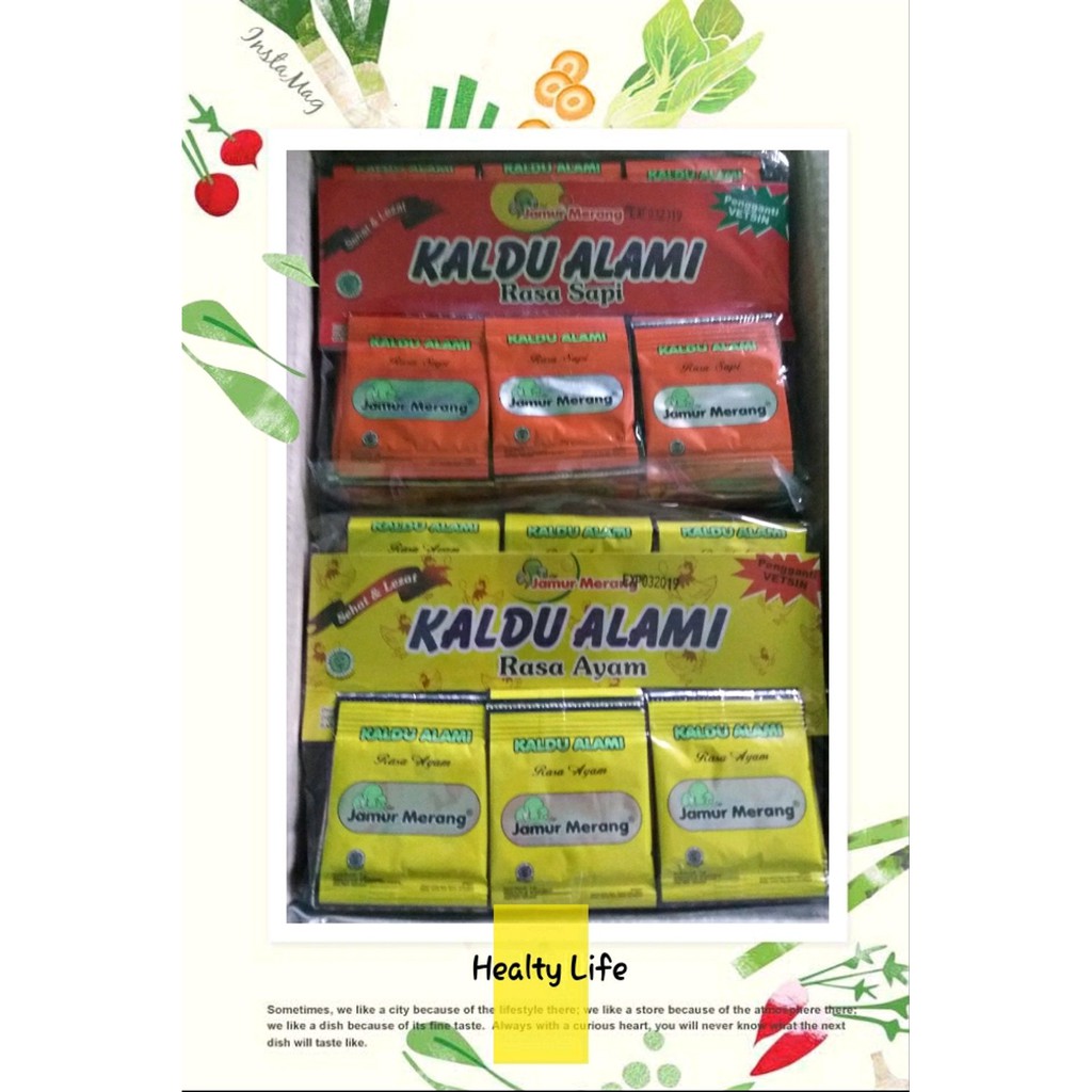 

Kaldu Alami Cap Jamur Merang Rasa Ayam 1 dus Termurah