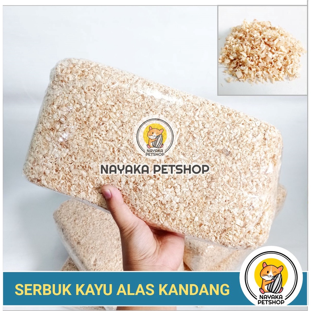 Jual Serbuk Kayu Hamster Alas Kandang Serutan Jati Belanda Hewan Bedding Marmut Landak Mini