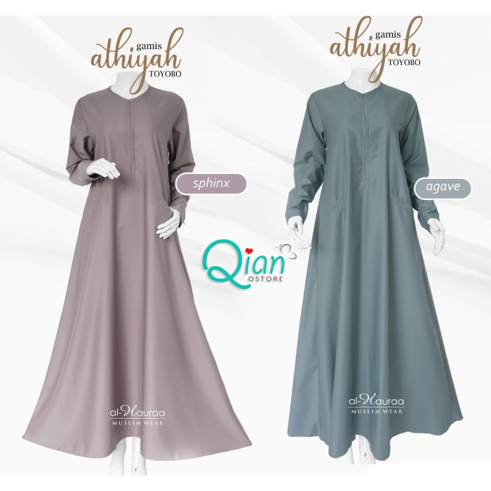 PREMIUM GAMIS DRESS ATHIYAH ALHAURAA / ALHAURA / AL-HAURAA BAHAN TOYOBO