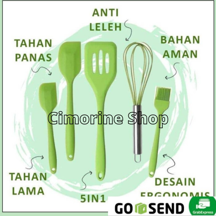 PAKETAN SET 5in1 Spatula Set Household Silicone Utensil