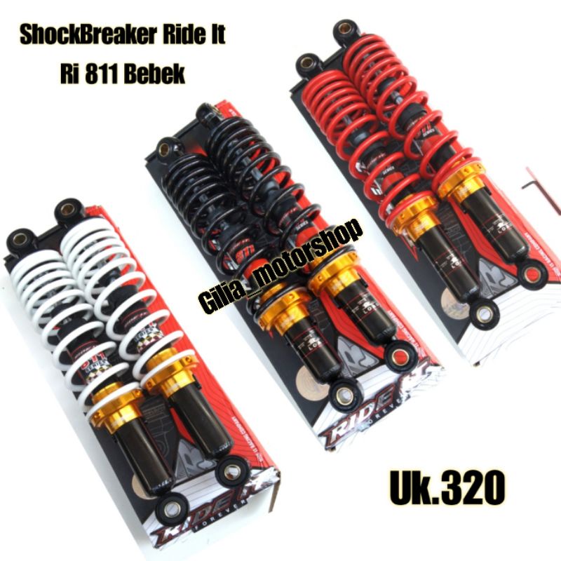 Shock Skok Belakang Bebek Ride It RI 811 UK.320mm  Shockbreaker Belakang Rxking Megapro Tiger