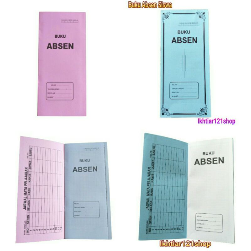 Buku Absen Murid/ Buku Absen Siswa Grosir Satuan | Shopee Indonesia