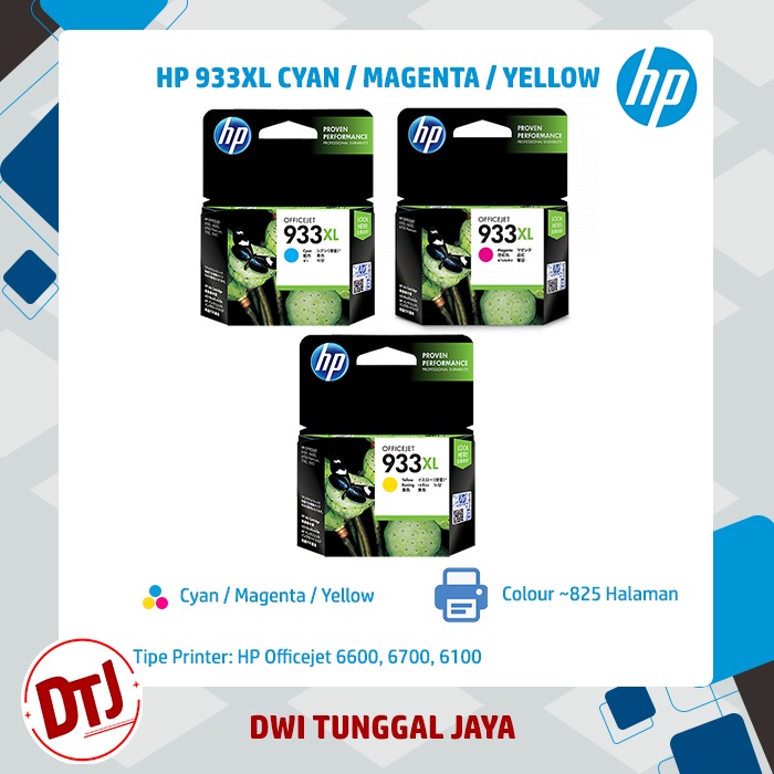 Tinta HP 933XL Cyan/Yellow/Magenta Original