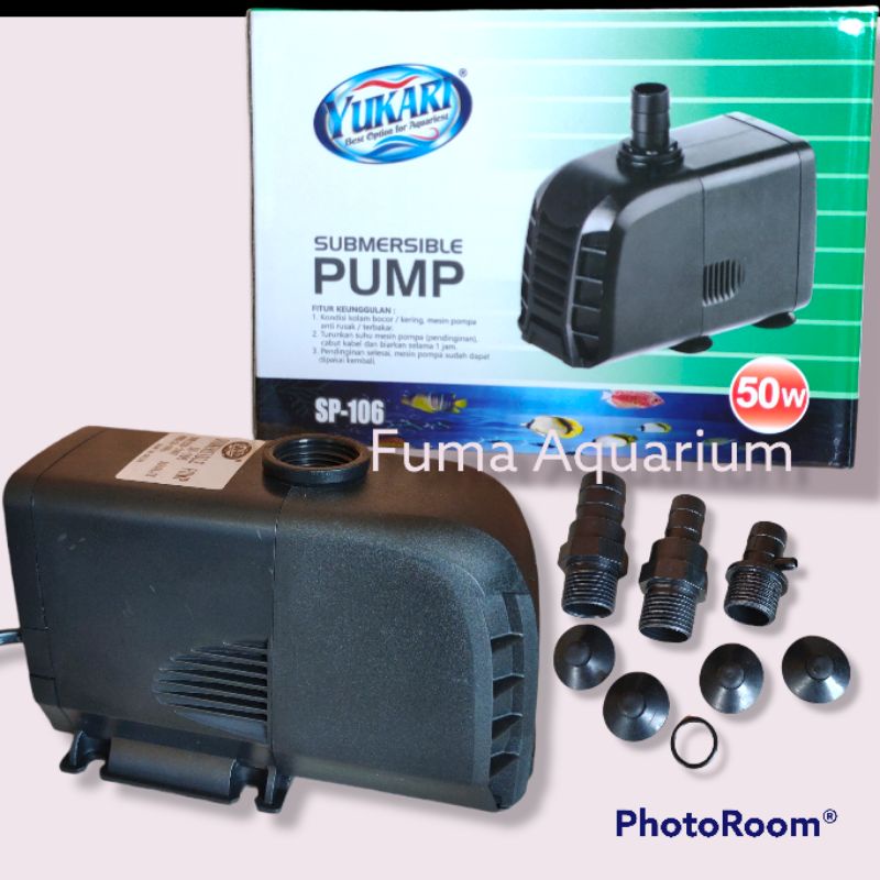 Yukari SP-106 Pompa Filter Kolam Aquarium Hidroponik Low Watt Submersible Pump Power Head