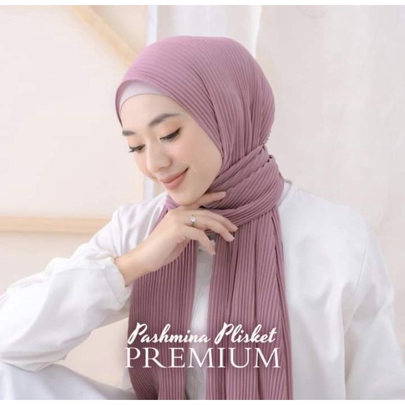 KERUDUNG PASHMINA FULL PLISKET/KERUDUNG PASHMINA PLISKET 2024