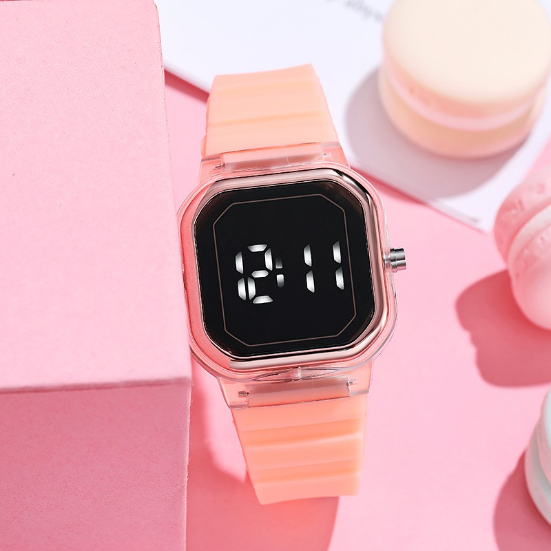 Watchyou Jam Tangan Electronic Square Led Wanita / Pria Small Square Student Sports Watches