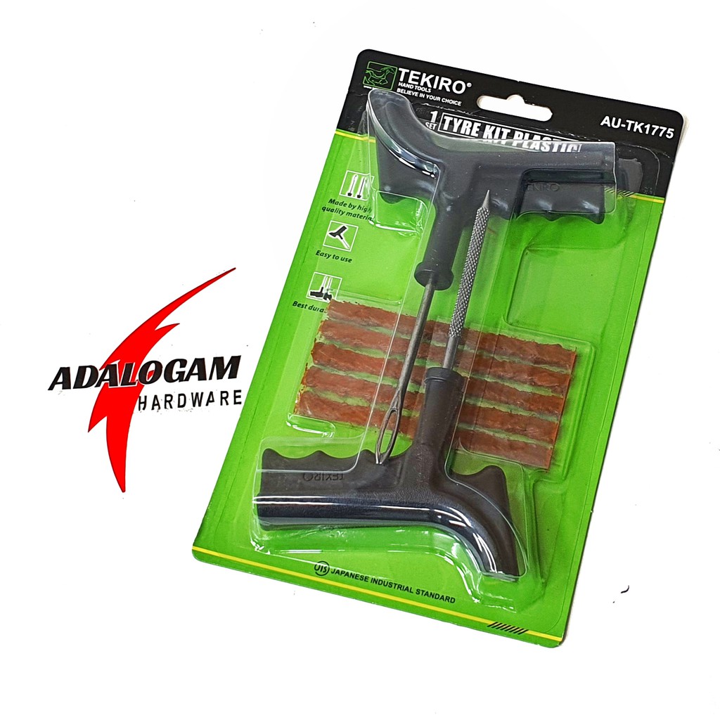 New TEKIRO Alat Tambal Ban Tubles Set Gagang Plastik PVC Original