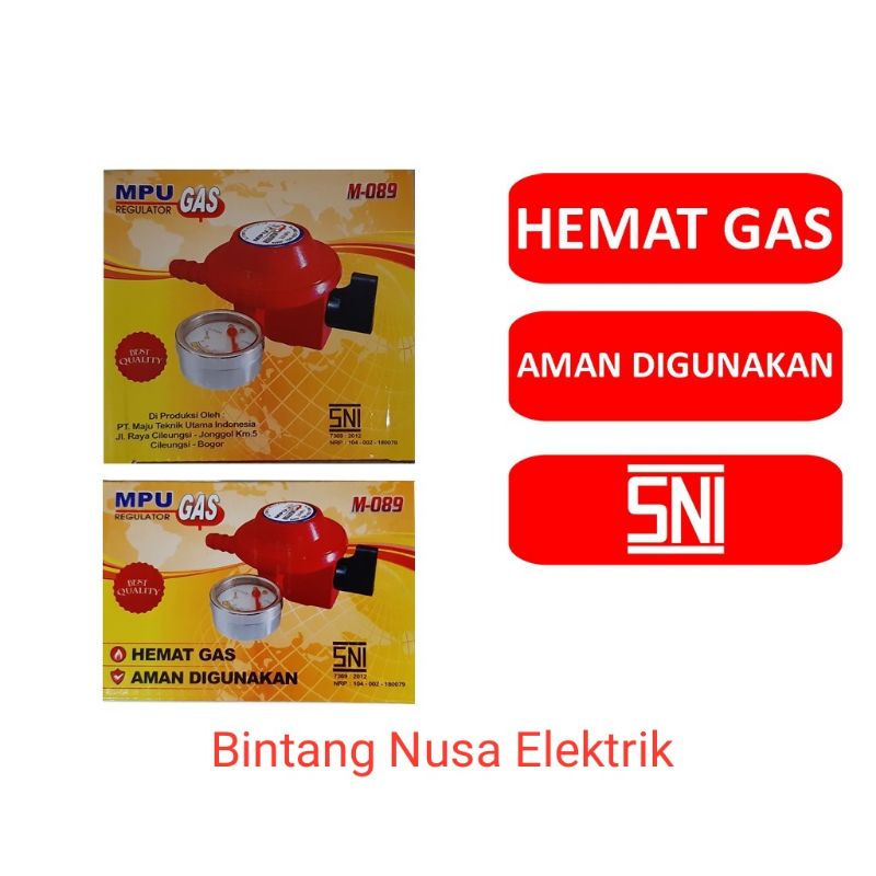 MPU M-022/ M-089 / Regulator Gas LPG + Meter/ Regulator + Meter Murah Bagus/ Kepala Kompor Gas